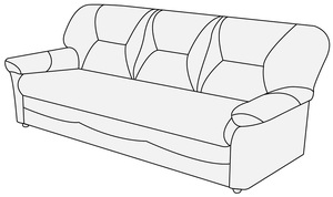 Диван 3-х местный Дельта