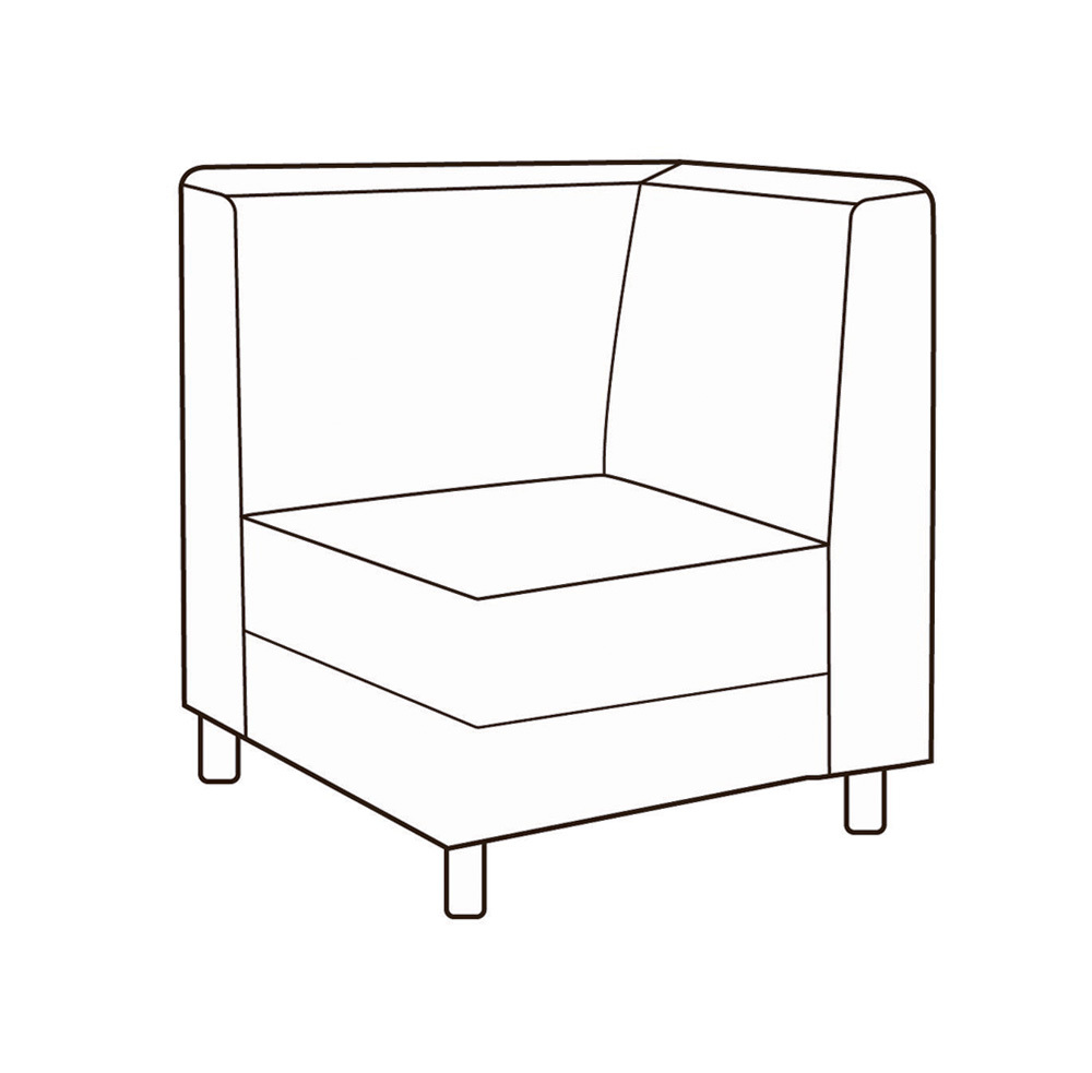 Модуль 1-местный с правым подлокотником Домино