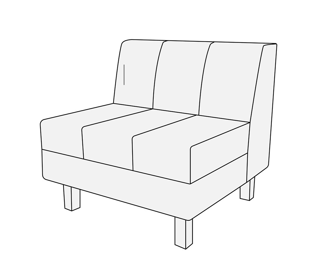 Модуль 1-местный без подлокотников Лима