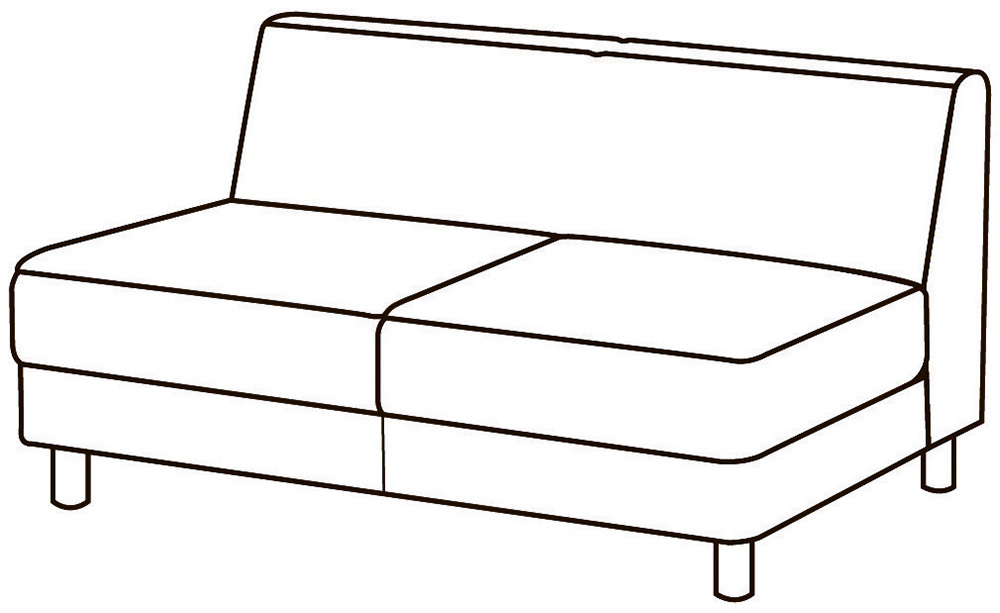 Модуль 2-х местный без подлокотников Омега Люкс