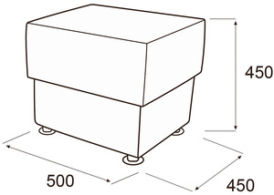 Банкетка прямоугольная Омега одноместная