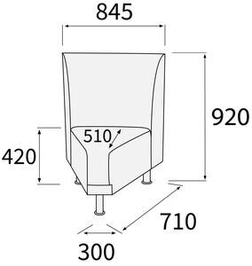 Модуль угловой 45 внутренний Снейк