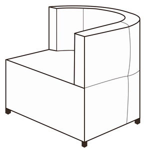 Кресло с правым подлокотником Твинкс