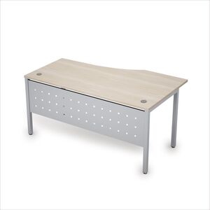 Стол криволинейный (левый) с экраном из металла (40х40)