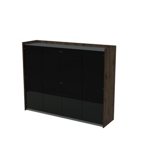 Шкаф средний, со стеклом, двусоставный