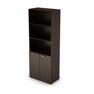 Шкаф стеллаж высокий полузакрытый