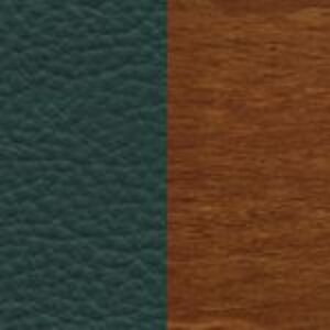 Зеленый NL30/дерево - темный орех