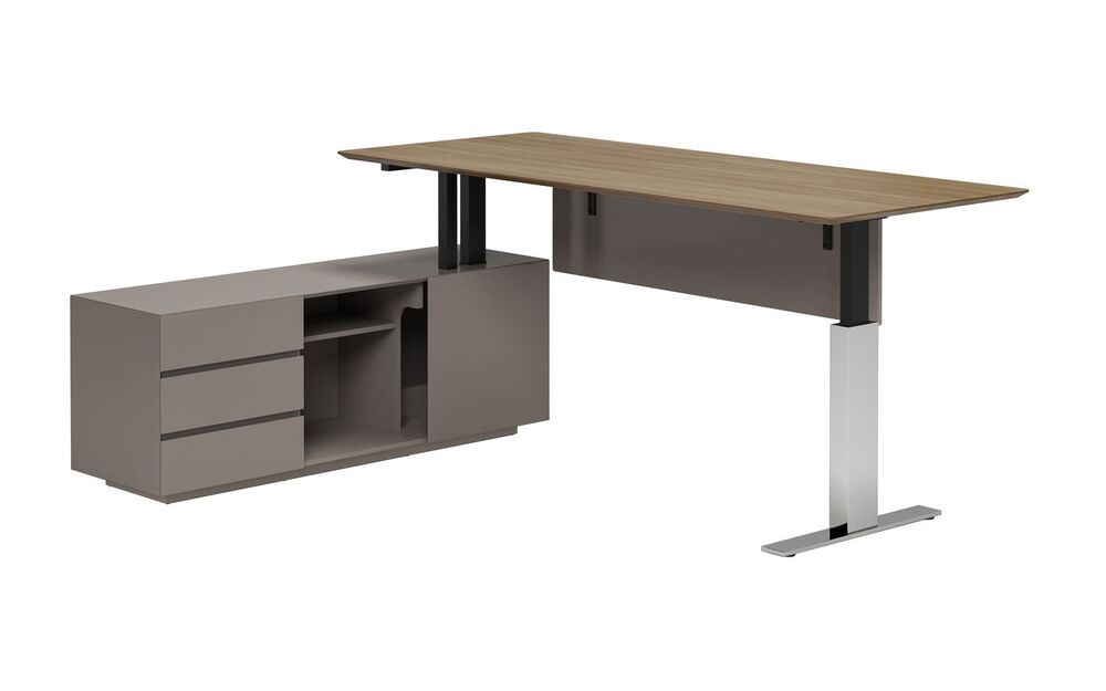 Письменный стол с левой тумбой (с функцией подъема)