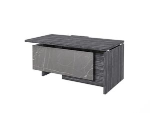 Стол руководителя с опорной тумбой (правый) (Фурнитура INOX)