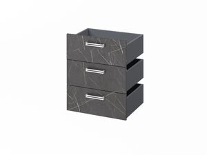 Комплект из 3 ящиков, фасады ЛМДФ (Фурнитура INOX)