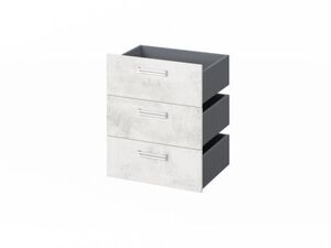 Комплект из 3 ящиков, фасады ЛДСП (Фурнитура INOX)