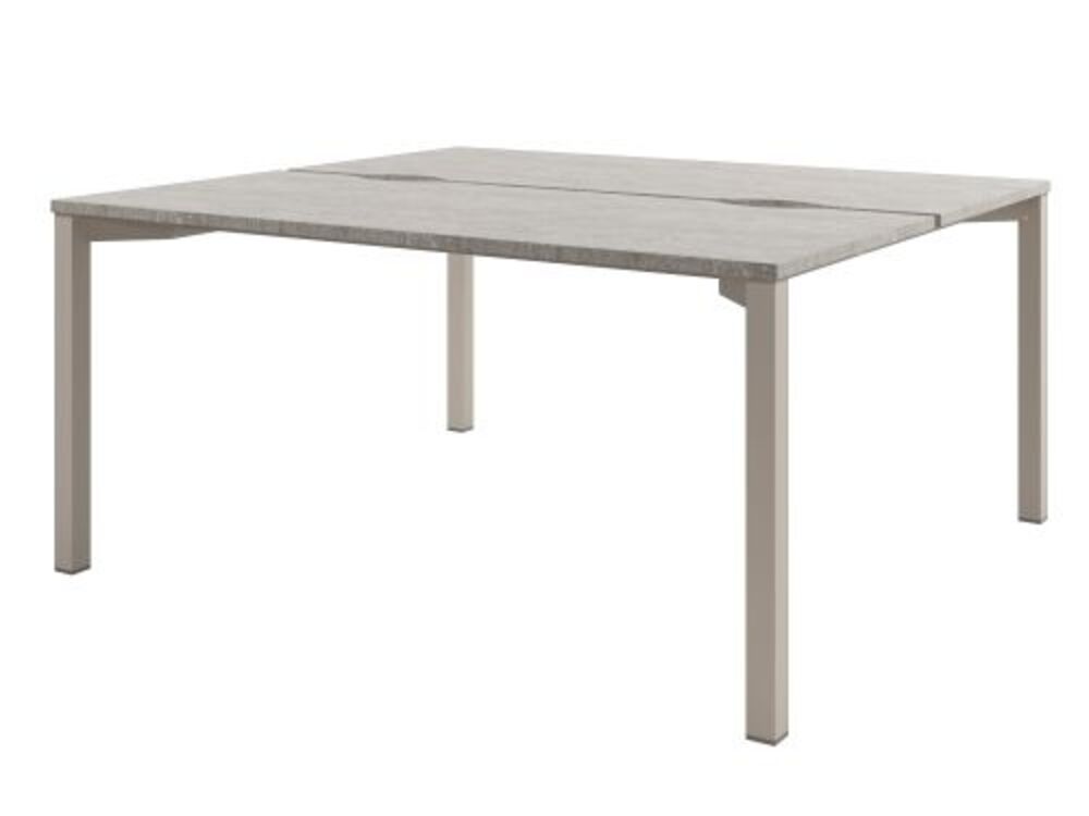 Стол-тандем на металлокаркасе на 2 рабочих места