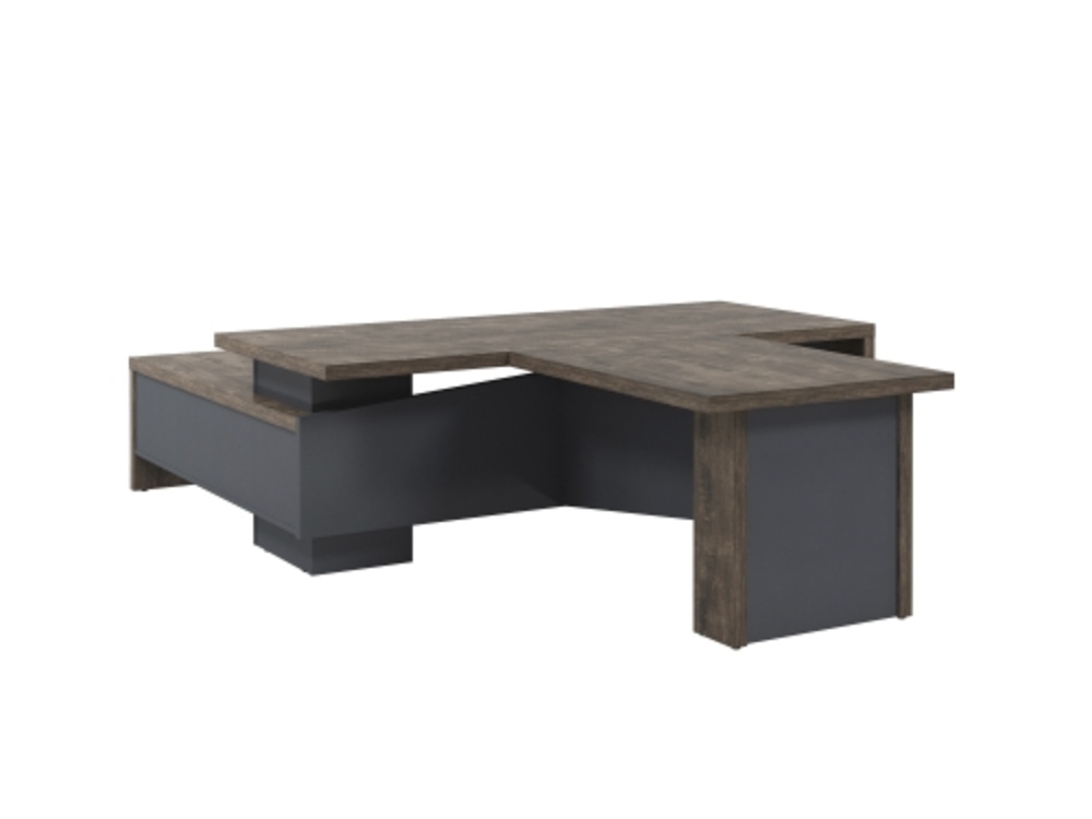 Стол руководителя с опорной тумбой (правый)