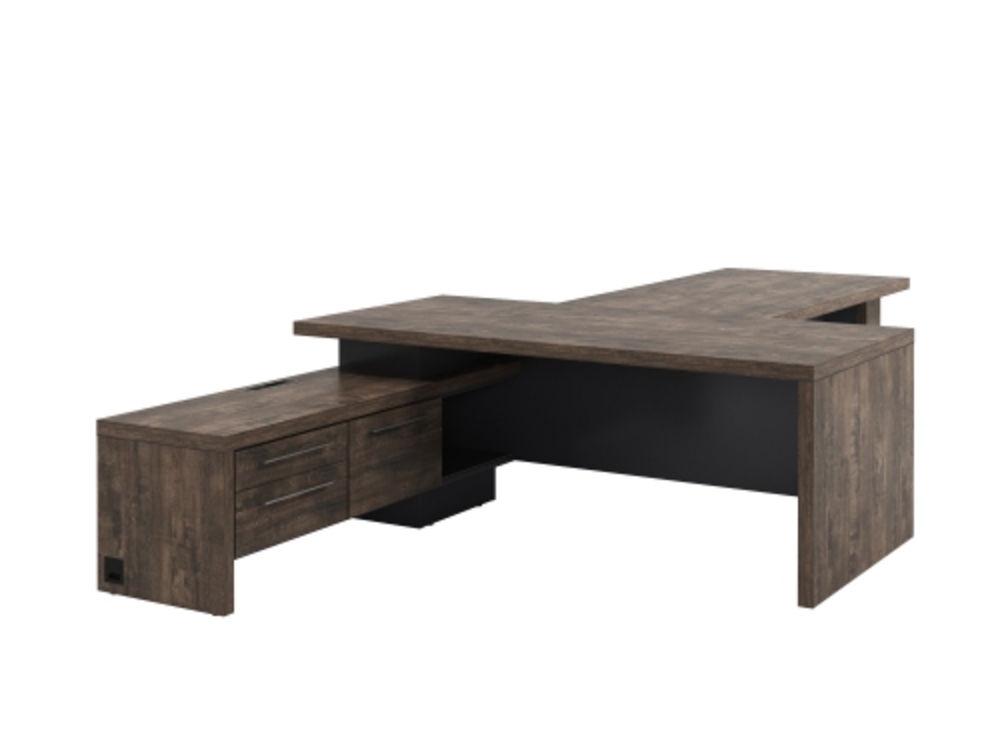 Стол руководителя с опорной тумбой (левый)