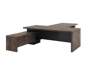 Стол руководителя с опорной тумбой (левый)