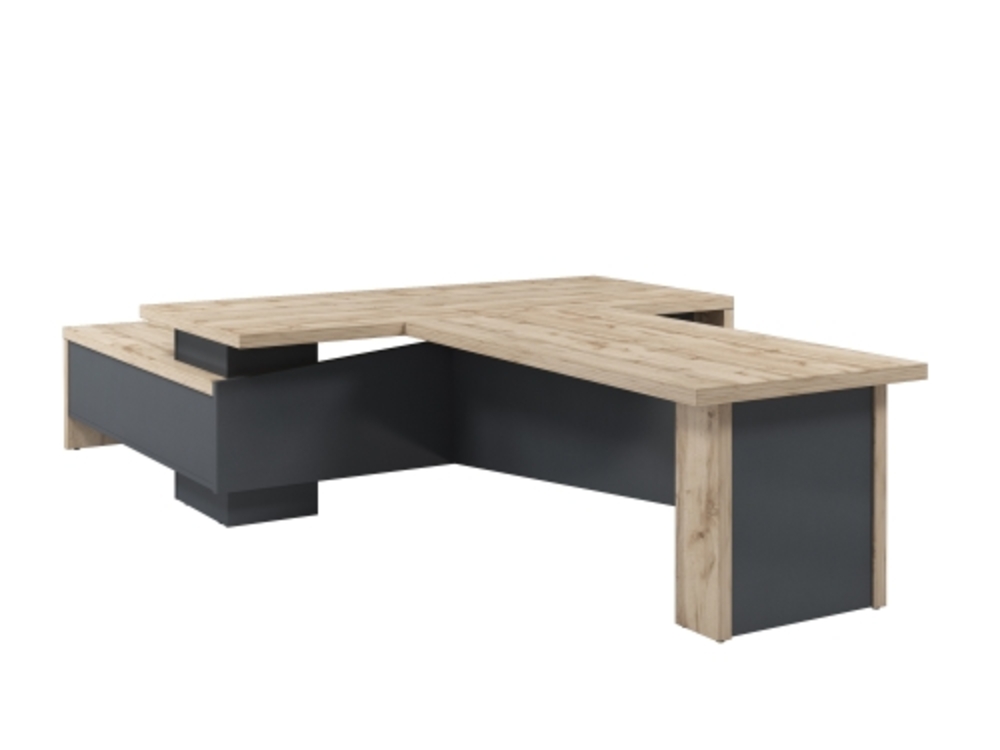 Стол руководителя с опорной тумбой (правый)