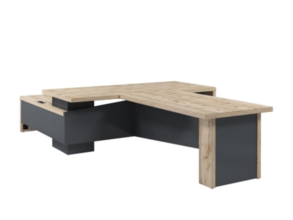 Стол руководителя с опорной тумбой (правый)