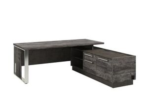 Стол руководителя с опорной тумбой с блоком розеток (правый)