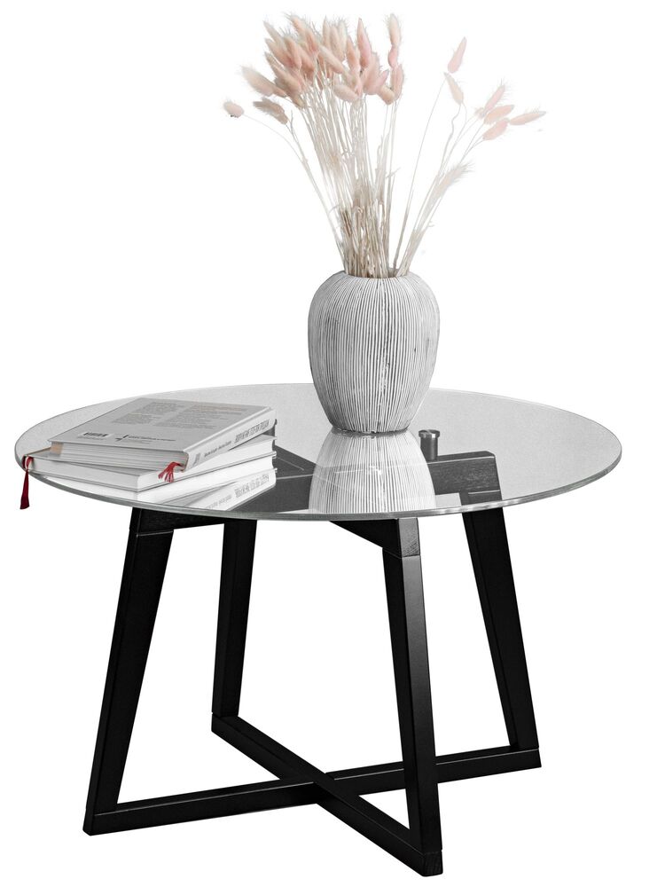 Стол журнальный стекло прозрачное (круг)