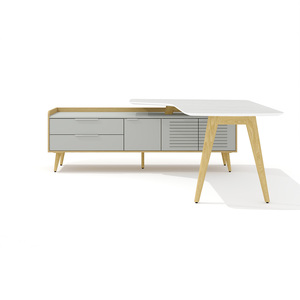 Стол рабочий интегральный с опорной тумбой