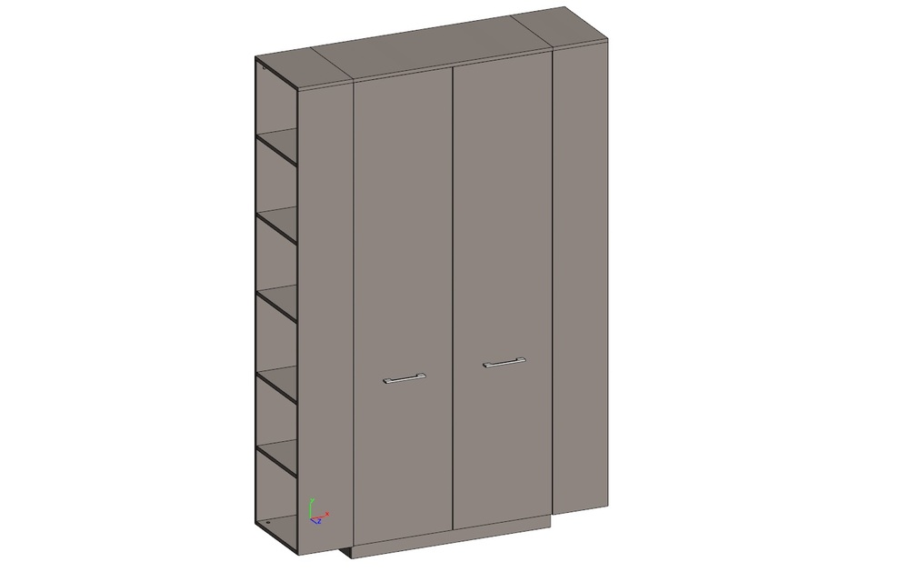 Гардероб с боковыми стеллажами