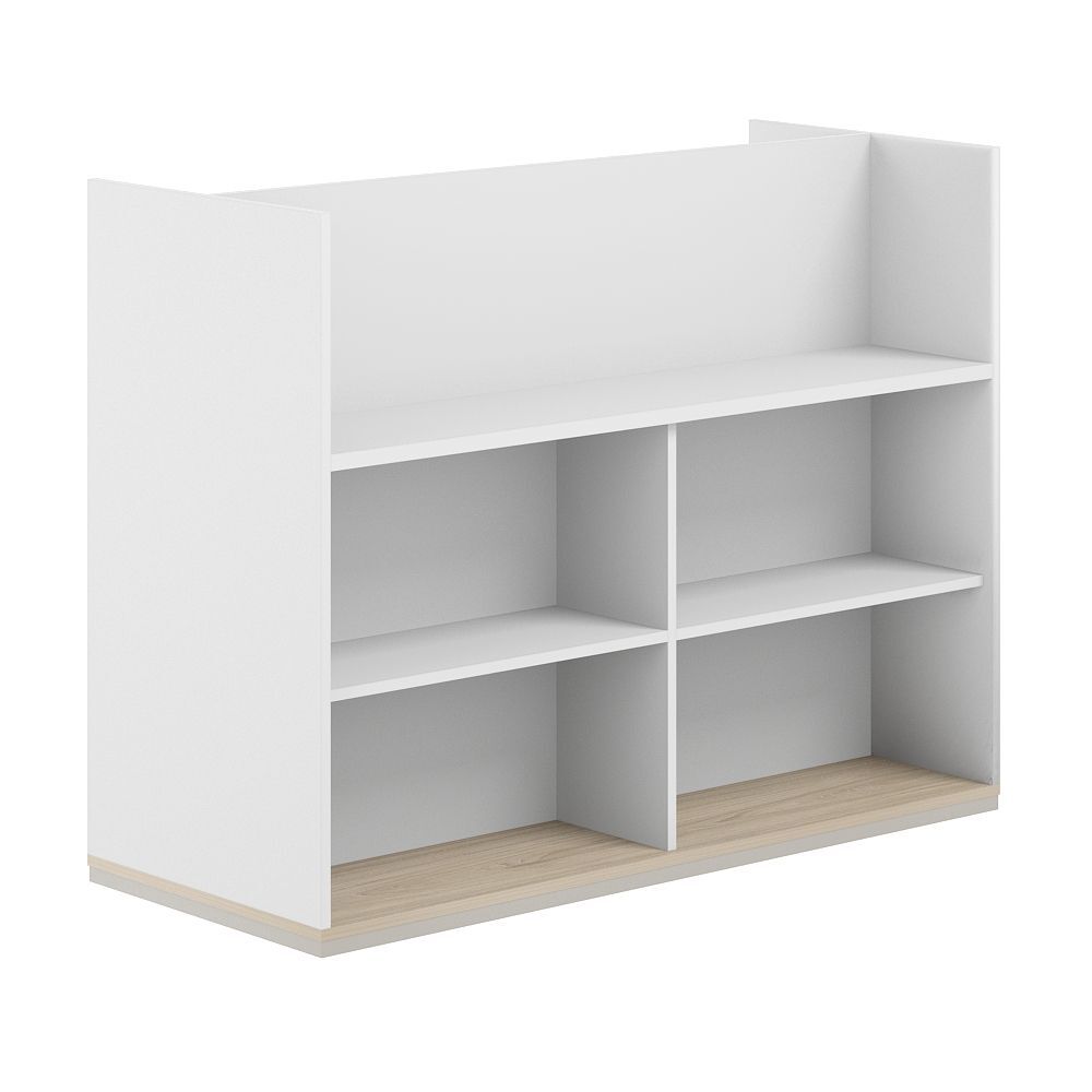 Стеллаж-комбо 2-стор. 1438, с экраном ЛДСП