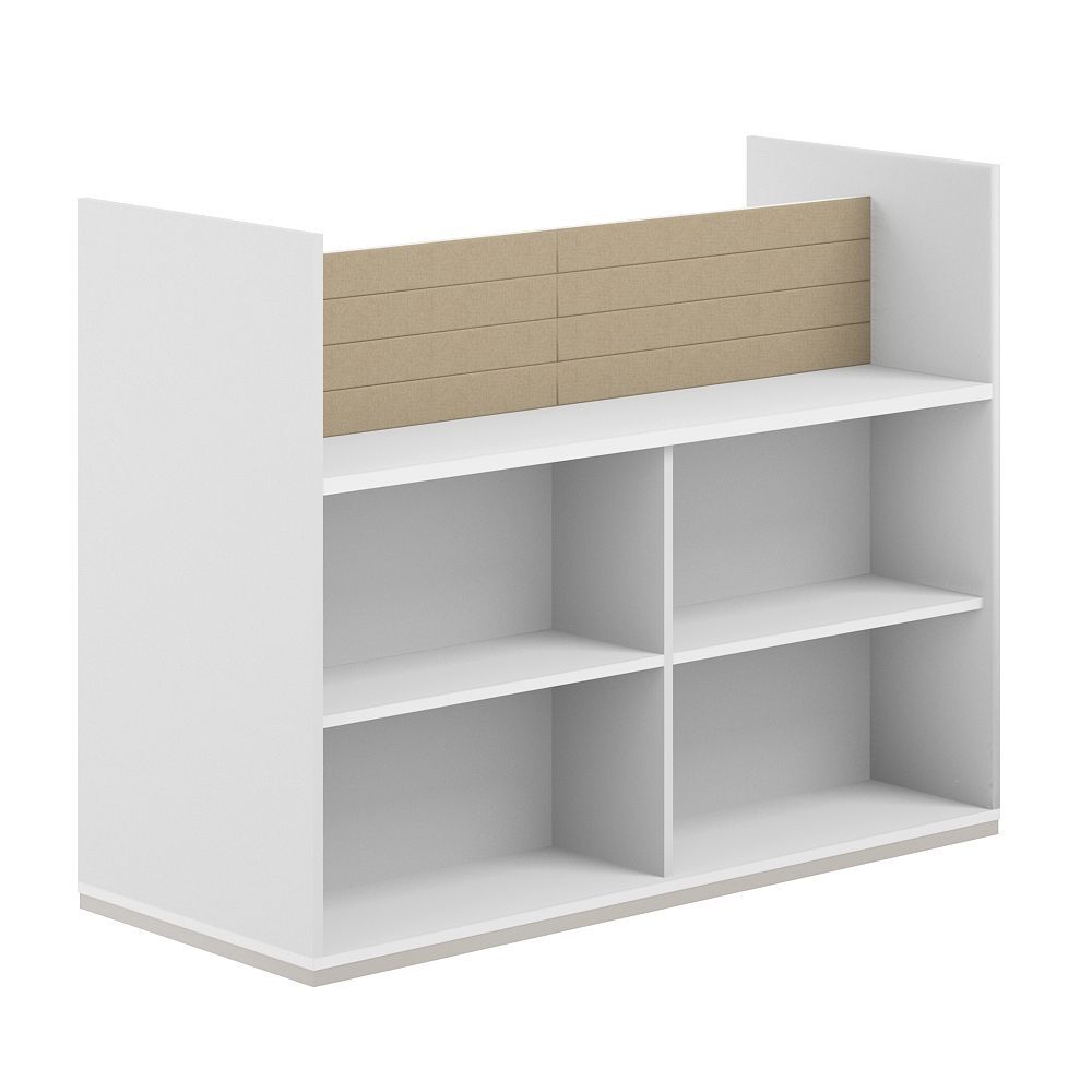 Стеллаж-комбо 2-стор. 1638, с экраном тканевым низким