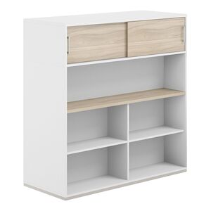 Стеллаж-комбо 2-стор. 1638 с антресолью, с экраном ЛДСП