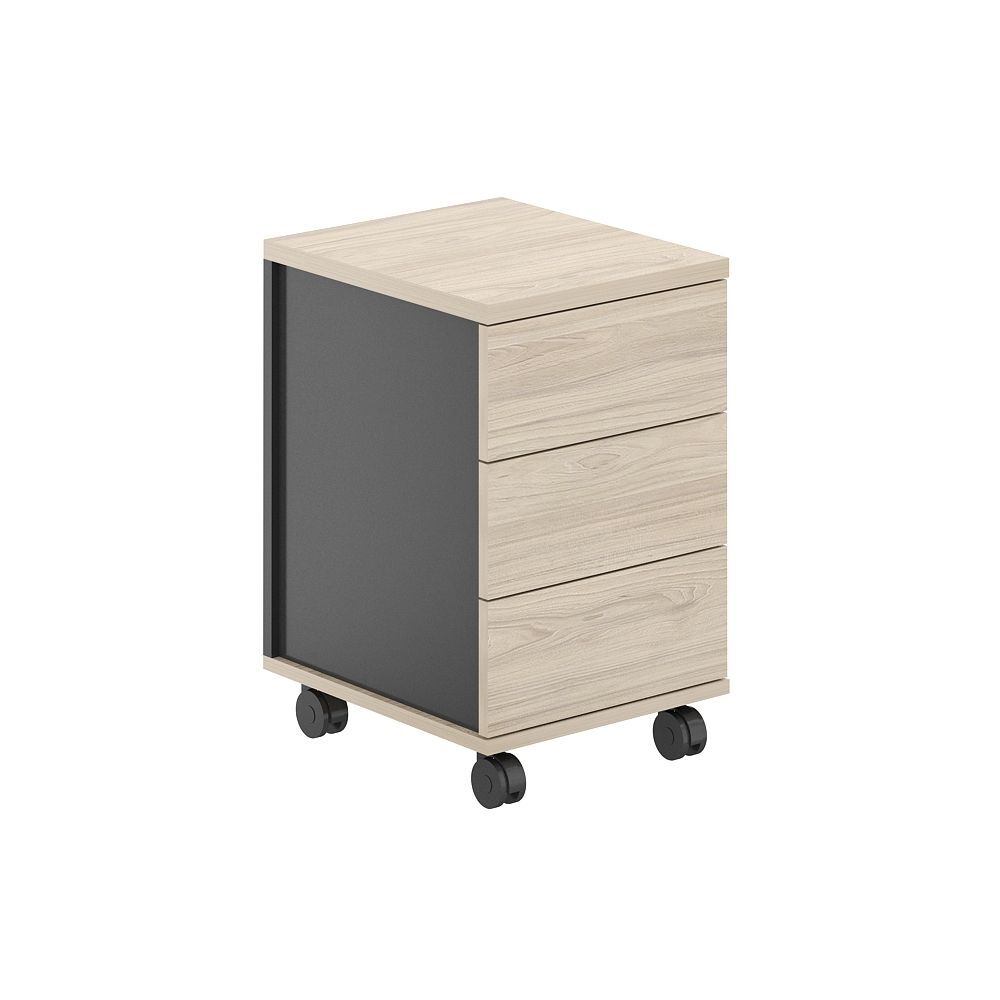 Тумба мобильная 3 ящ. метаб.