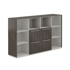 Шкаф средний со стеклом прозрачным, 4 ящ