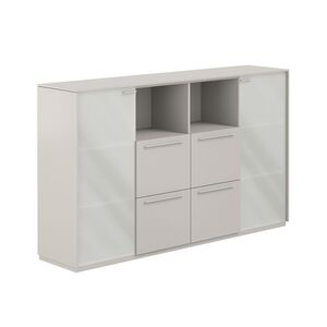 Шкаф средний со стеклом матовым, 4 ящ.