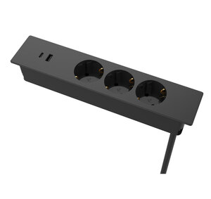 Solo Into врезной блок розеток ЧЕРНЫЙ