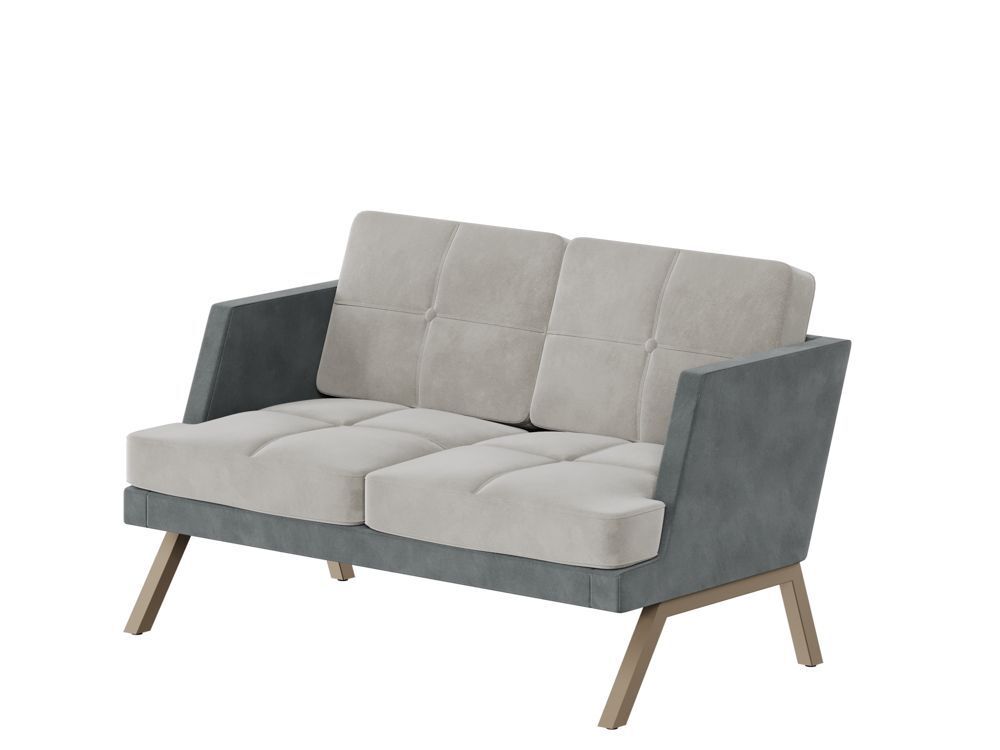 Диван двухместный с декором из пуговиц