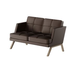 Диван двухместный с декором из пуговиц