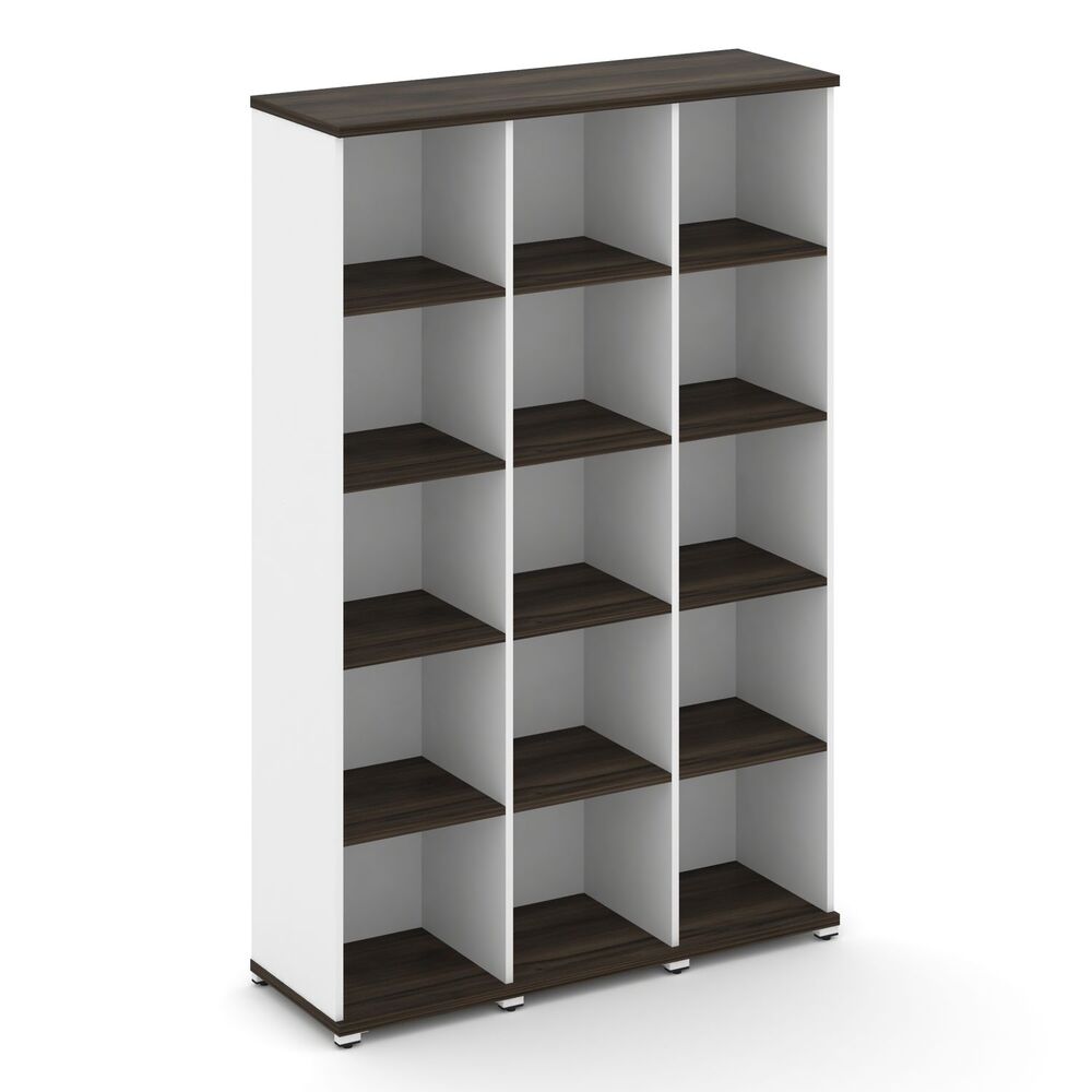 Стеллаж три узкие секции, 5 ниш