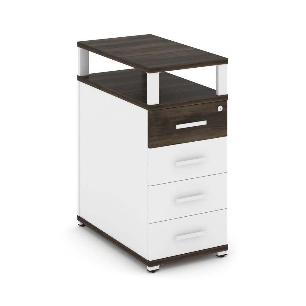 Тумба опорная/приставная 4 ящика с надставкой