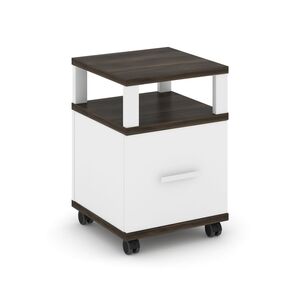 Тумба мобильная 1 распашной фасад с надставкой