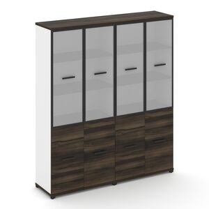 Шкаф две широкие секции, 5 ниш