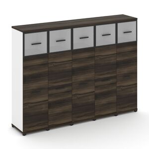 Шкаф пять узких секций, 4 ниши