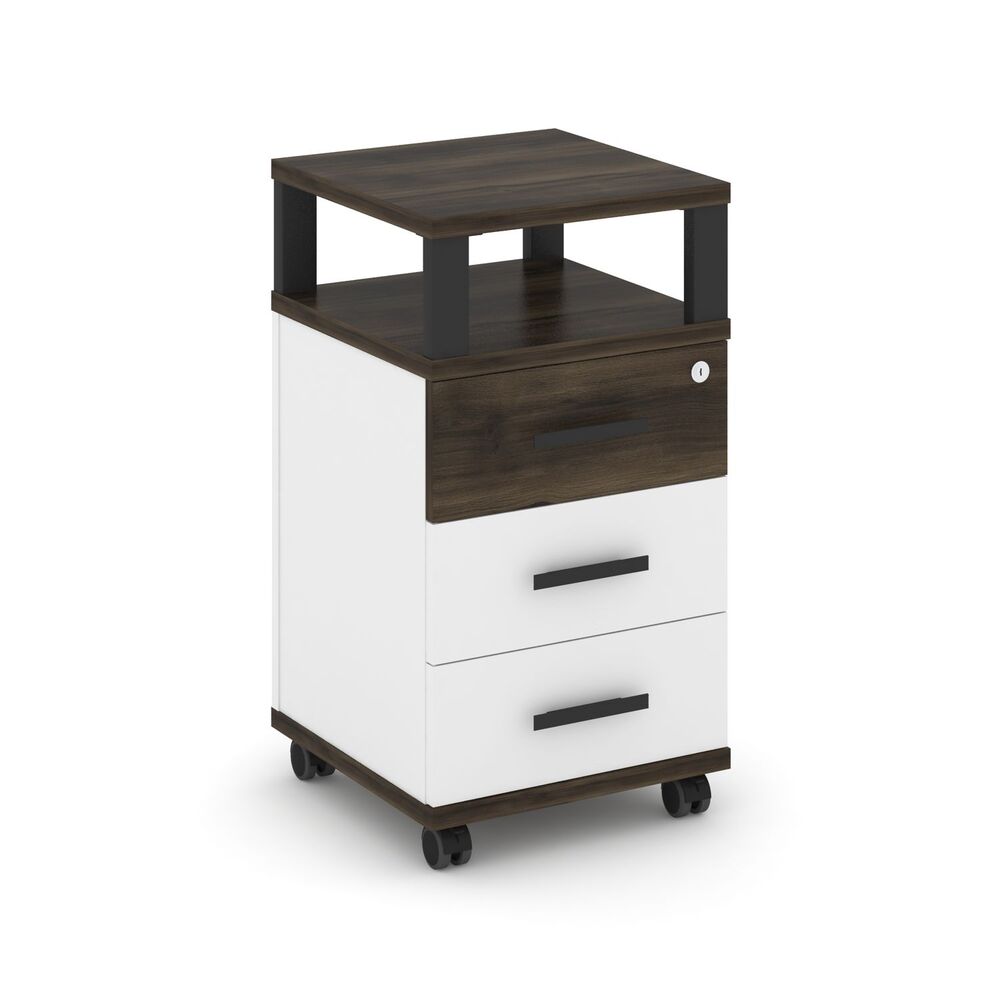 Тумба мобильная 3 ящика с надставкой