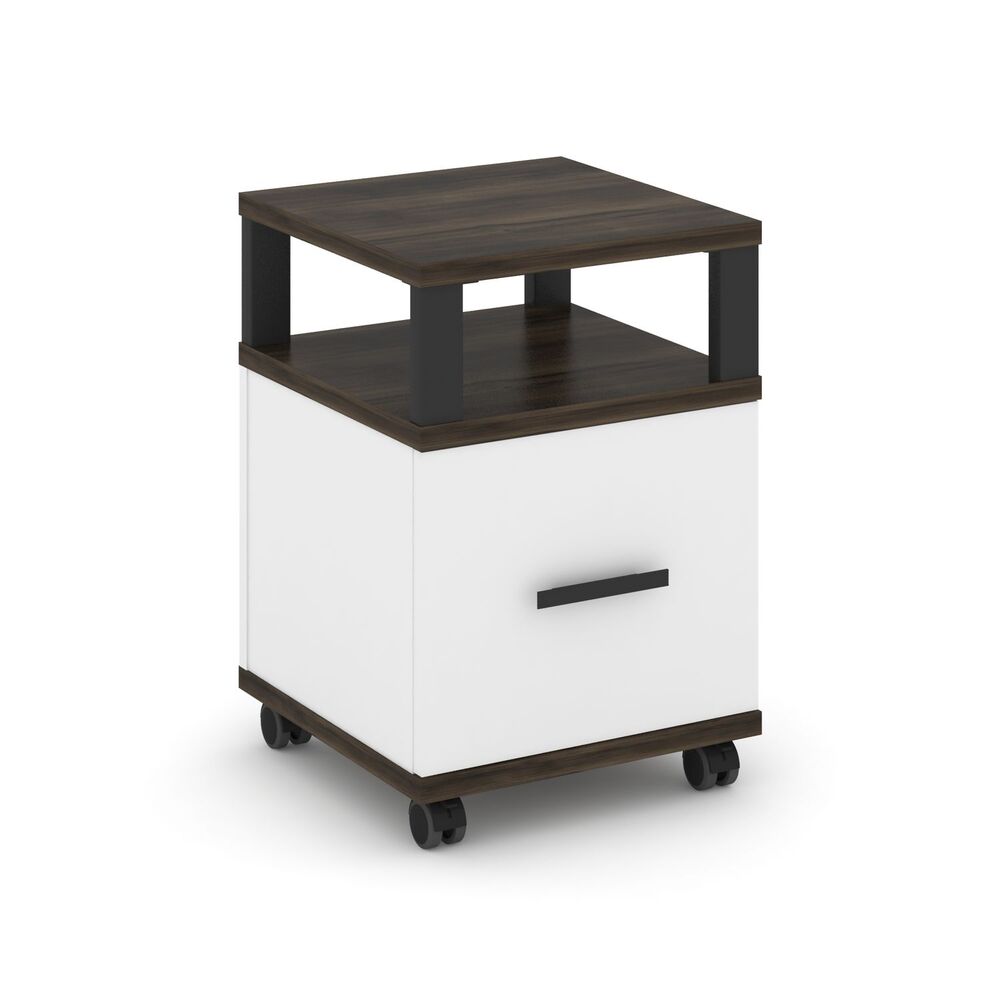 Тумба мобильная 1 распашной фасад с надставкой