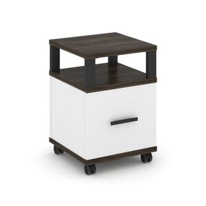 Тумба мобильная 1 распашной фасад с надставкой