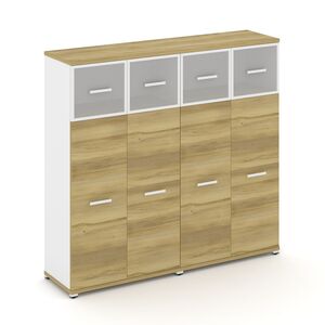 Шкаф две широкие секции, 4 ниши