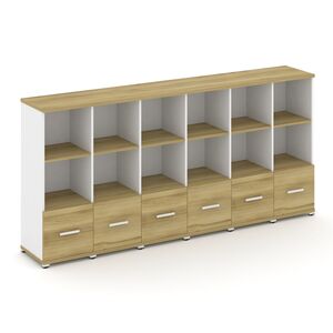 Шкаф шесть узких секций, 3 ниши