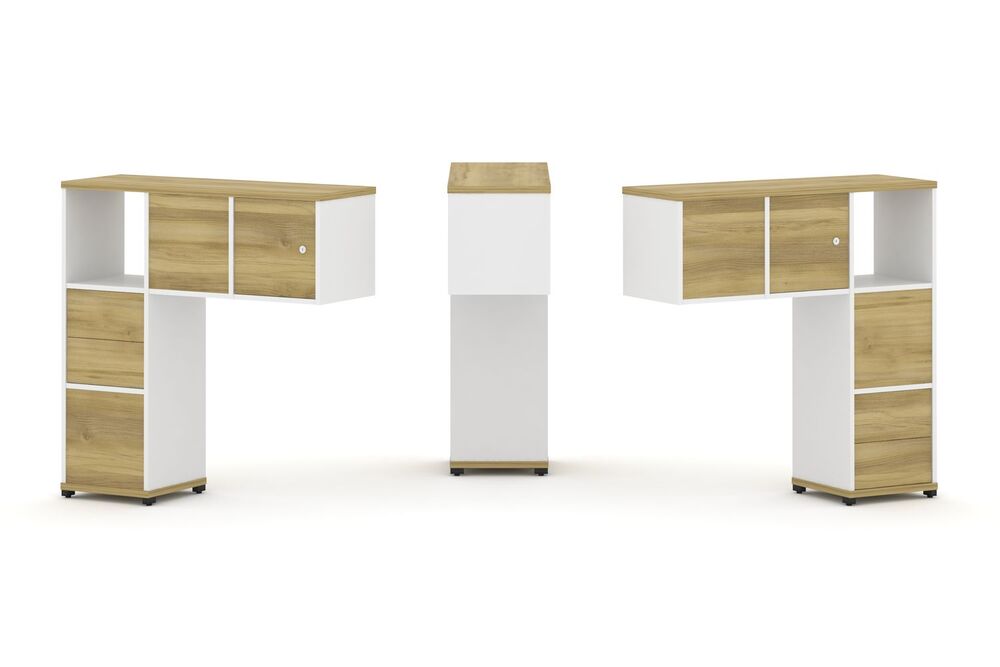 Надставка низкая + (Задняя стенка - 4 шт) + (Блок 2 ящика - 2 шт) + (Распашной фасад - 2 шт)