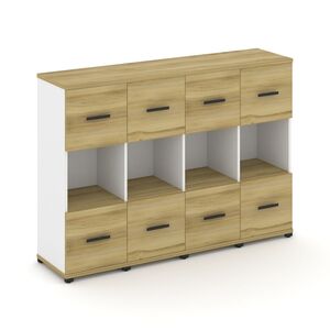 Шкаф четыре узкие секции, 3 ниши