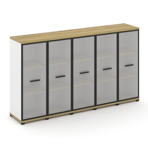 Шкаф пять узких секций, 3 ниши