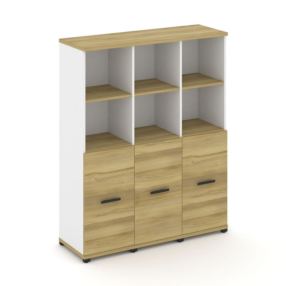 Шкаф три узкие секции, 4 ниши