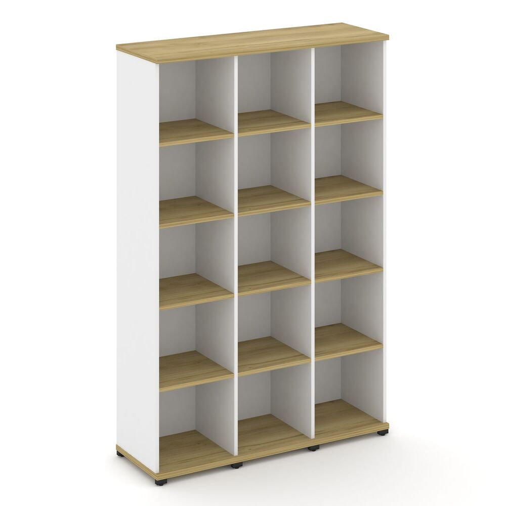 Стеллаж три узкие секции, 5 ниш