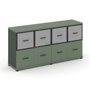 Шкаф две широкие секции, 2 ниши